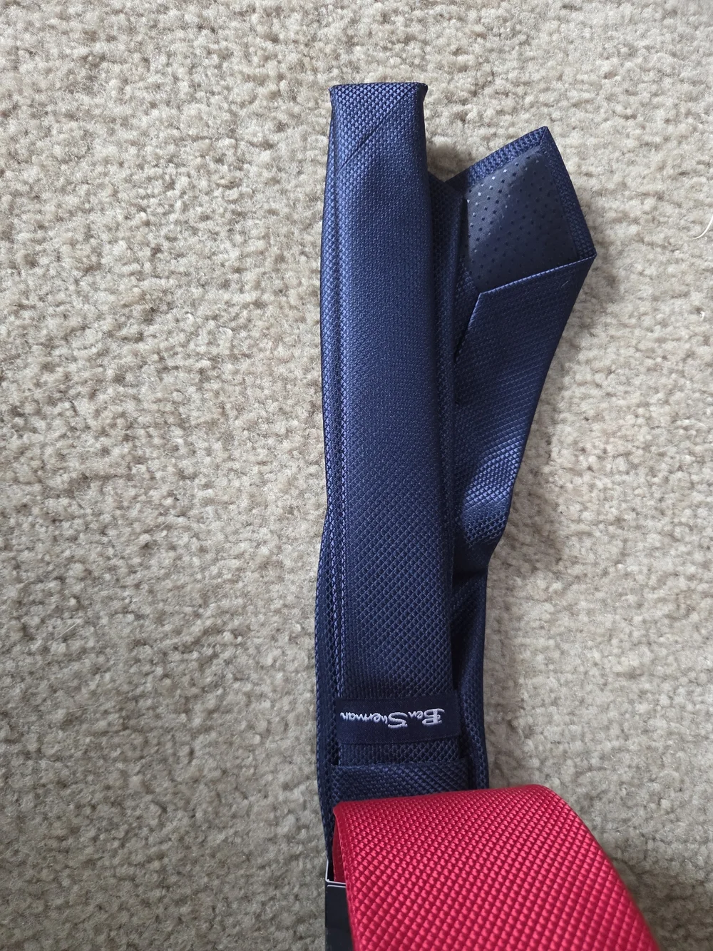 Ben Sherman Navy and Red Tie Duo